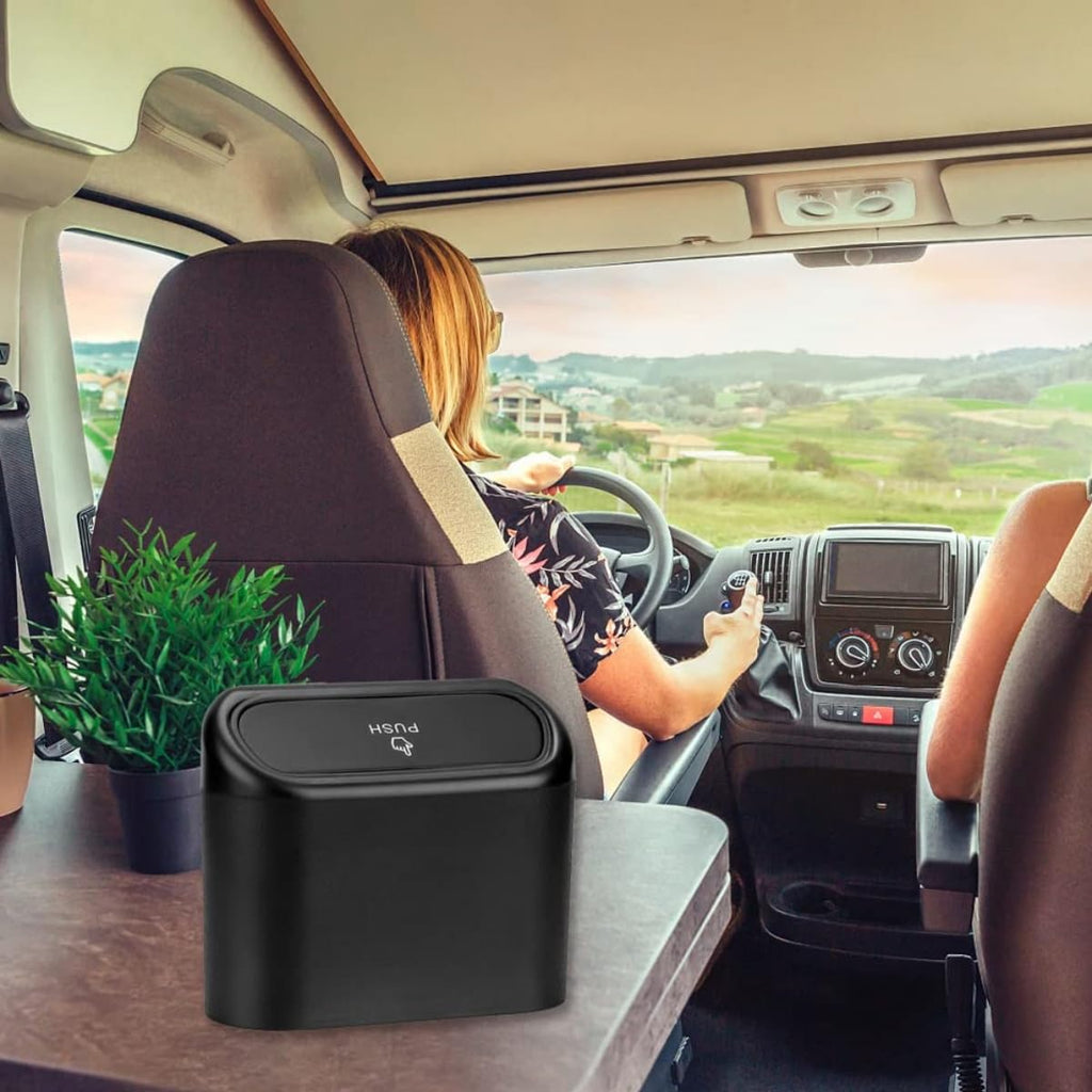 Mini Basurero Para Carro Con Tapa Push